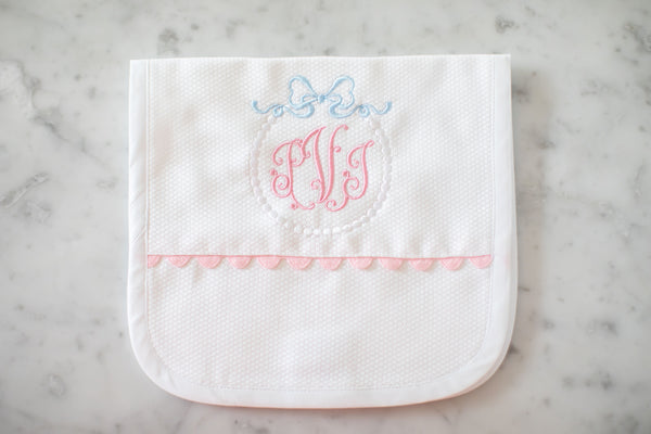 Heirloom Personalized Baby Bib and Burp Cloth Set