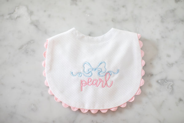 Heirloom Personalized Baby Bib and Burp Cloth Set