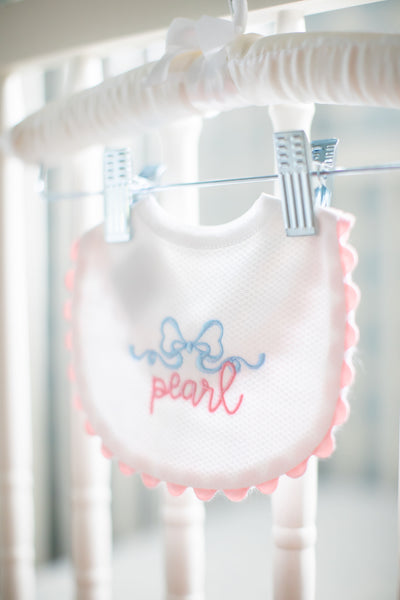 Heirloom Personalized Baby Bib and Burp Cloth Set