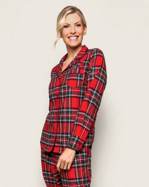 PRE-ORDER Monogrammed Women's Brushed Cotton Pajama Set in Imperial Tartan