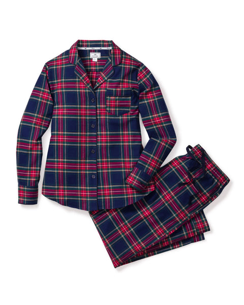 PRE-ORDER Monogrammed Women's Brush Cotton Pajama Set in Windsor Tartan