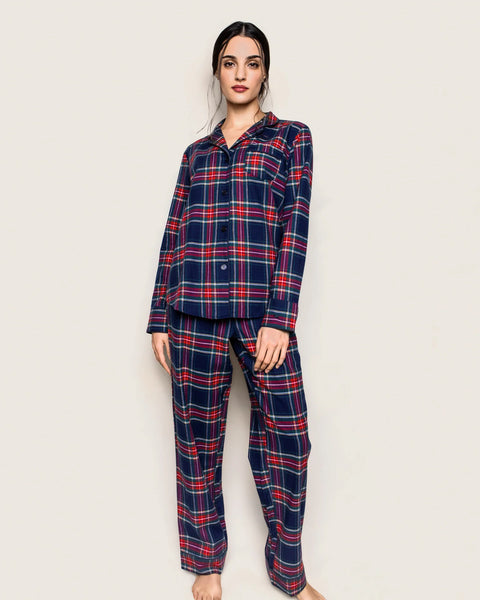 PRE-ORDER Monogrammed Women's Brush Cotton Pajama Set in Windsor Tartan