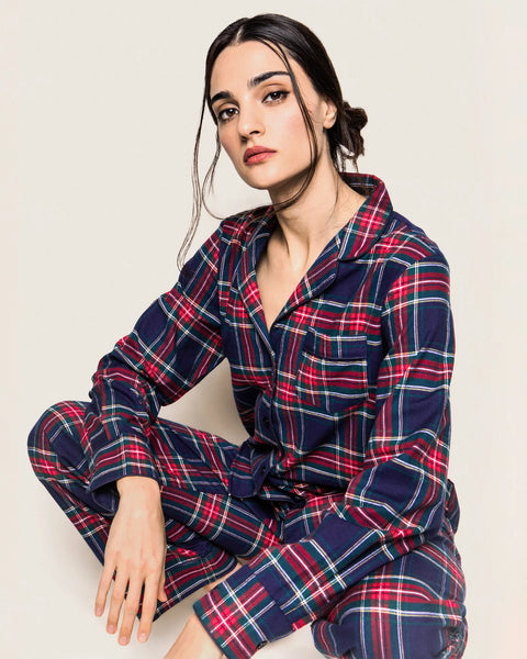 PRE-ORDER Monogrammed Women's Brush Cotton Pajama Set in Windsor Tartan