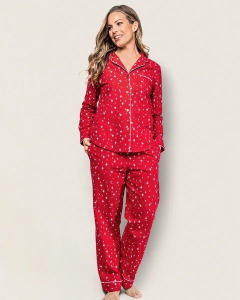 PRE-ORDER Monogrammed Women's Flannel Pajama Set in Starry Night