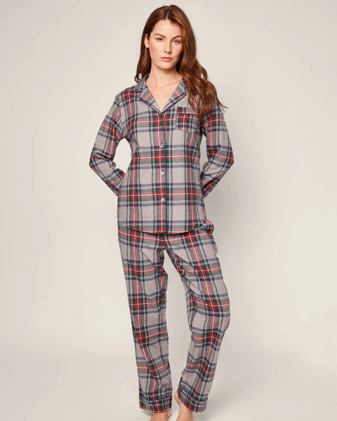 PRE-ORDER Monogrammed Women's Brush Cotton Pajama Set in Westminster Tartan