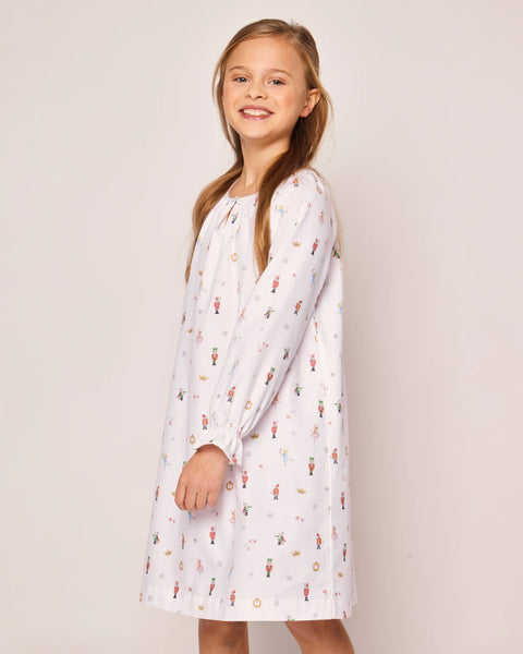 PRE-ORDER Monogrammed Girl's Twill Delphine Nightgown in A Night at the Nutcracker