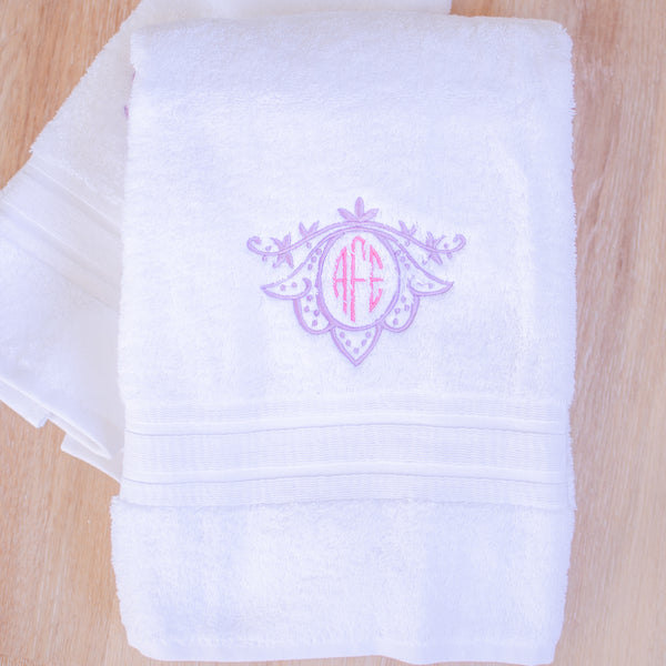 Monogrammed Turkish Cotton Bath Towel