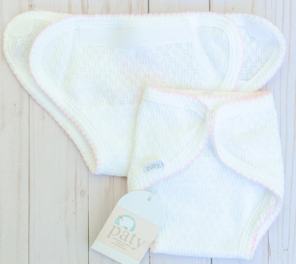 Monogrammed Paty Luxury Knit Newborn Diaper Cover