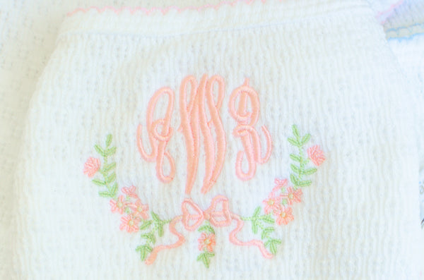 Monogrammed Paty Luxury Knit Newborn Diaper Cover