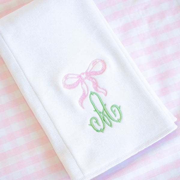 Personalized Magnolia Absorbent Burp Cloth Set of 3