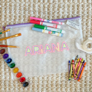 Personalized Plastic Zip Pouch