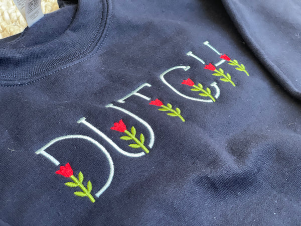 Tulip Letter Personalized Sweatshirt