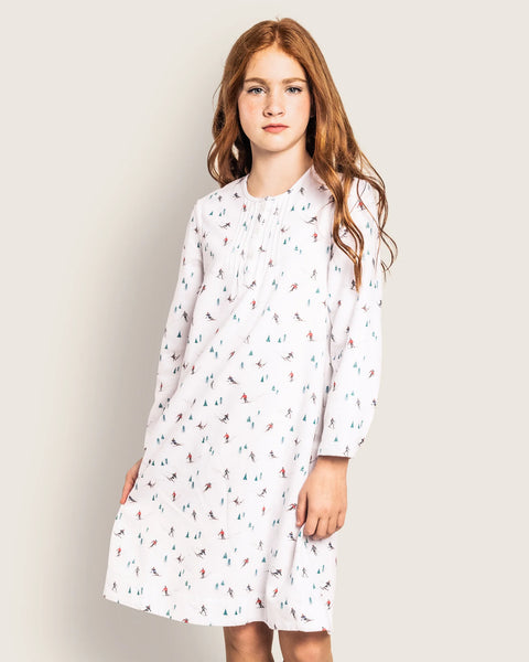 PRE-ORDER Monogrammed Girl's Flannel Beatrice Nightgown in Apres Ski