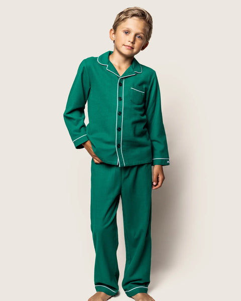 PRE-ORDER Monogrammed Kid's Flannel Pajama Set in Green