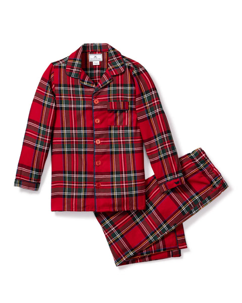 PRE-ORDER Monogrammed Kid's Brushed Cotton Pajama Set in Imperial Tartan