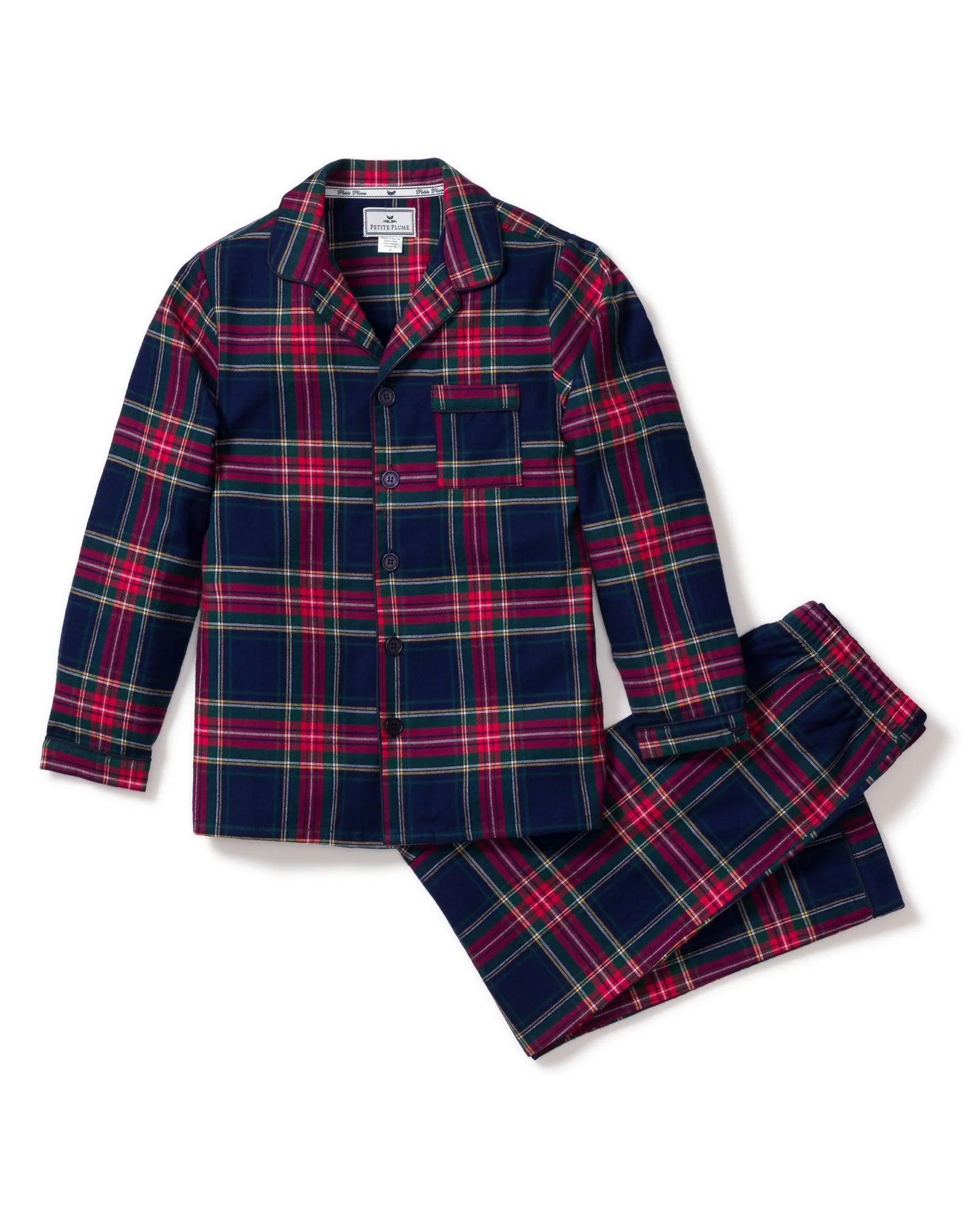 PRE-ORDER Monogrammed Kid's Brushed Cotton Pajama Set in Westminster Tartan