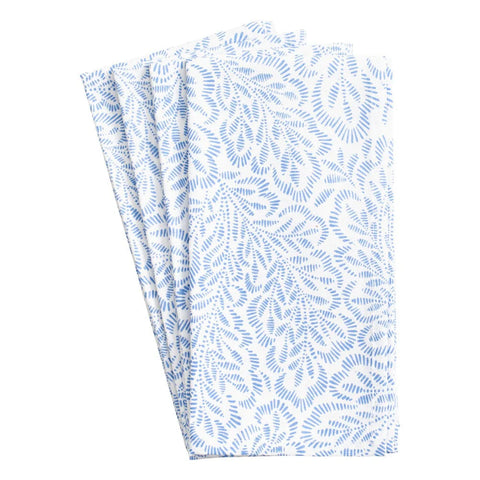 Personalized Blue and White Dinner Napkins - Set of 4