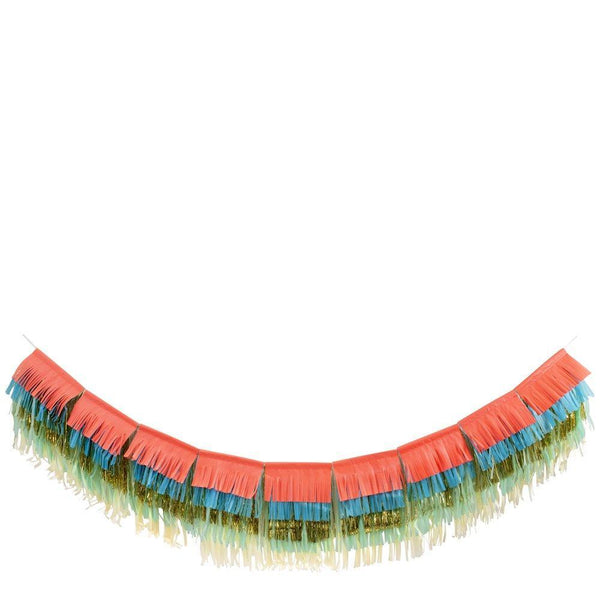 Neon and Gold Fringe Party Garland