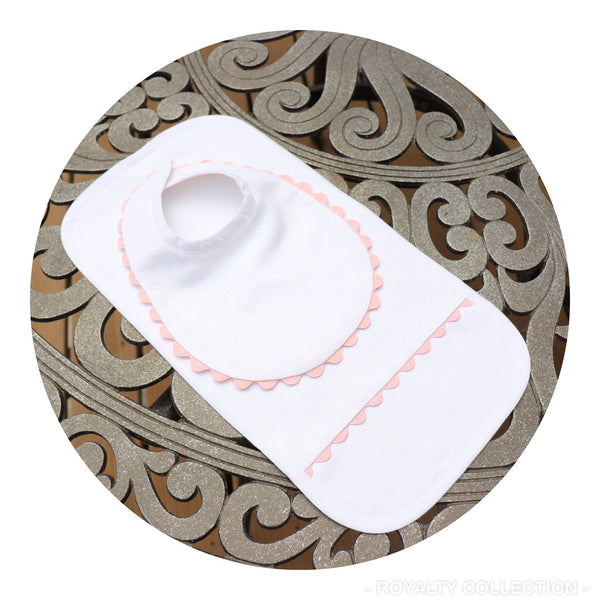 Heirloom Personalized Baby Bib and Burp Cloth Set